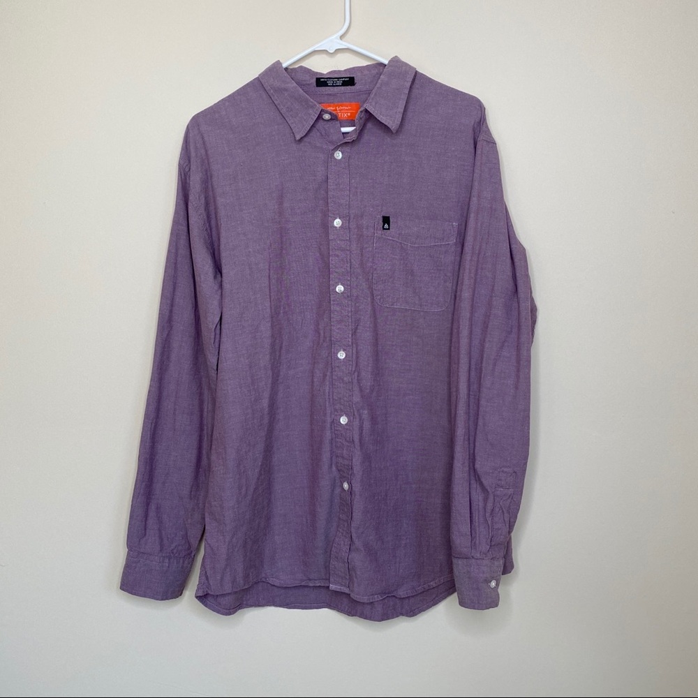 Matix Purple Long Sleeve Button Down Cotton Shirt